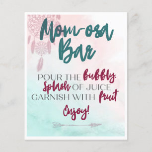 Boho Mama-osa Bar Table Card
