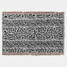 Boho Mandala Blume & Leaf Throw Blanket Decke