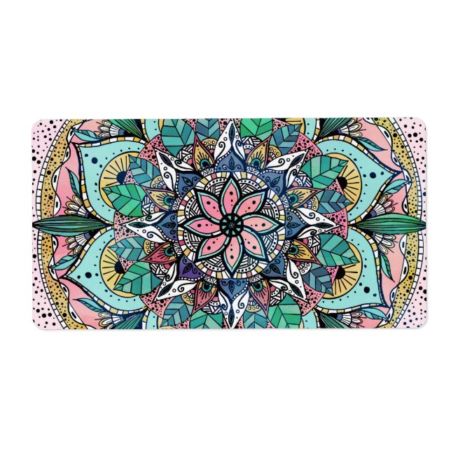 Boho Mandala Colorful Watercolor Floral (Vorne)