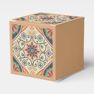 Boho-Mandala-Geschenktüte – Erdige Blumenmuster Geschenkschachtel
