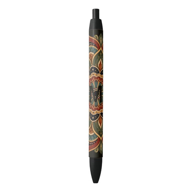 Boho Mandala individuelle Initiale Kugelschreiber (Vorderseite Vertikal)