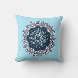 Boho Mandala Reversible Throw Pillow Kissen