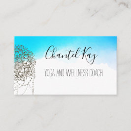 Boho Mandala Watercolor Business Card Terminkarte