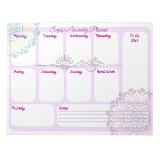Boho Mandala Wochentlicher Spiritualer Planer Schr Notizblock