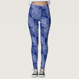Boho Mandalases Blue Leggings