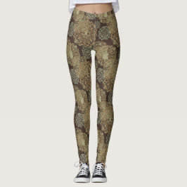 Boho Mandalases Earth Tones Leggings
