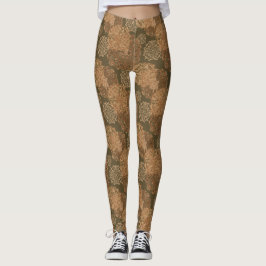 Boho Mandalases Earth Tones Leggings