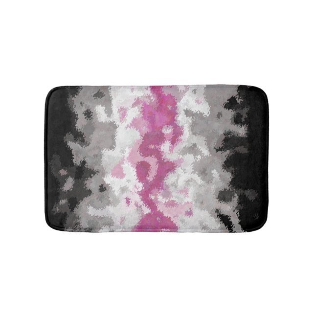 Boho Marble Abstrakte Librafeminine Pride Flag Badematte (Vorderseite)