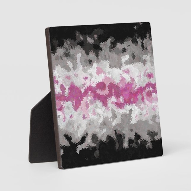Boho Marble Abstrakte Librafeminine Pride Flag Fotoplatte (Vorderseite)