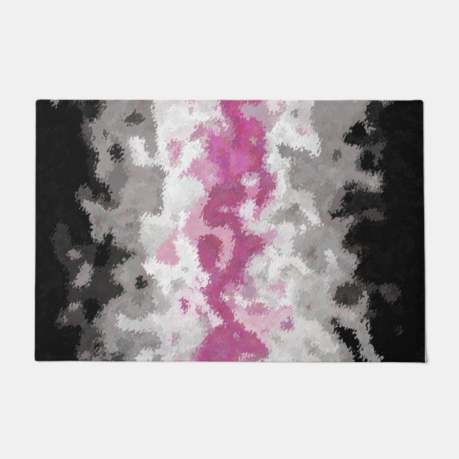 Boho Marble Abstrakte Librafeminine Pride Flag Fußmatte (Vorderseite)