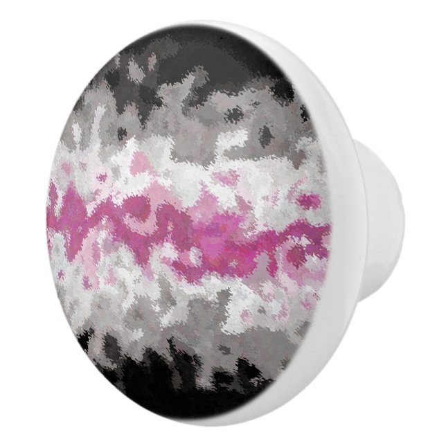 Boho Marble Abstrakte Librafeminine Pride Flag Keramikknauf (Rechts)