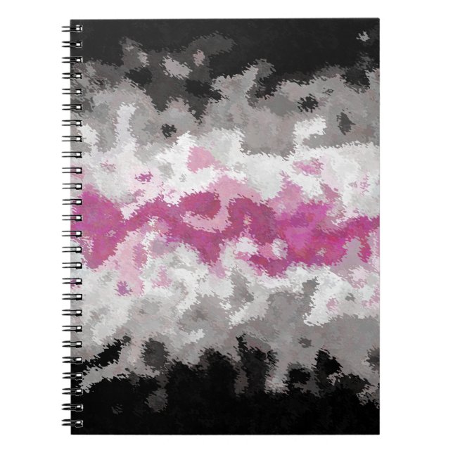 Boho Marble Abstrakte Librafeminine Pride Flag Notizblock (Vorderseite)