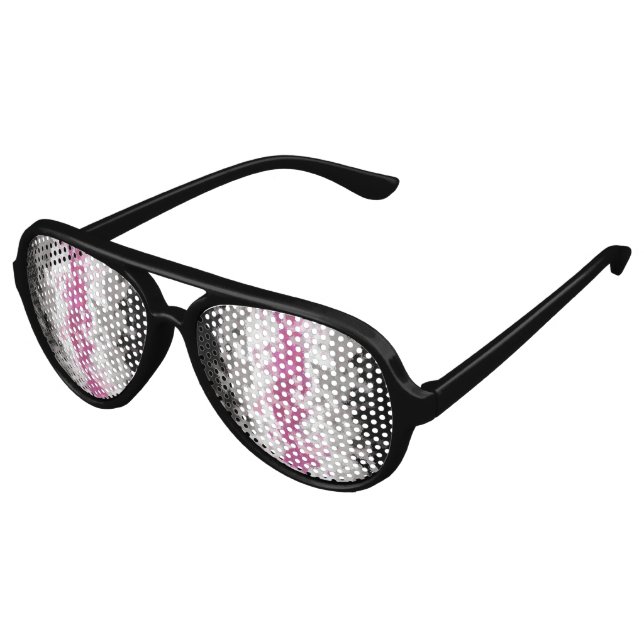 Boho Marble Abstrakte Librafeminine Pride Flag Partybrille (Schrägansicht)