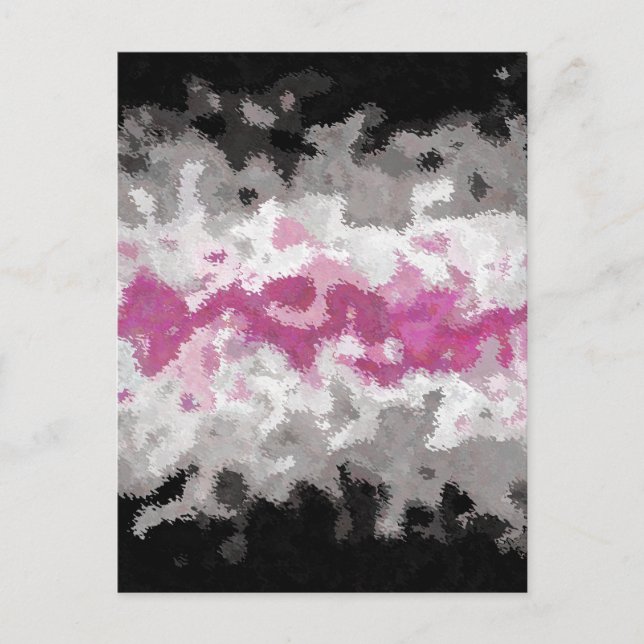 Boho Marble Abstrakte Librafeminine Pride Flag Postkarte (Vorderseite)