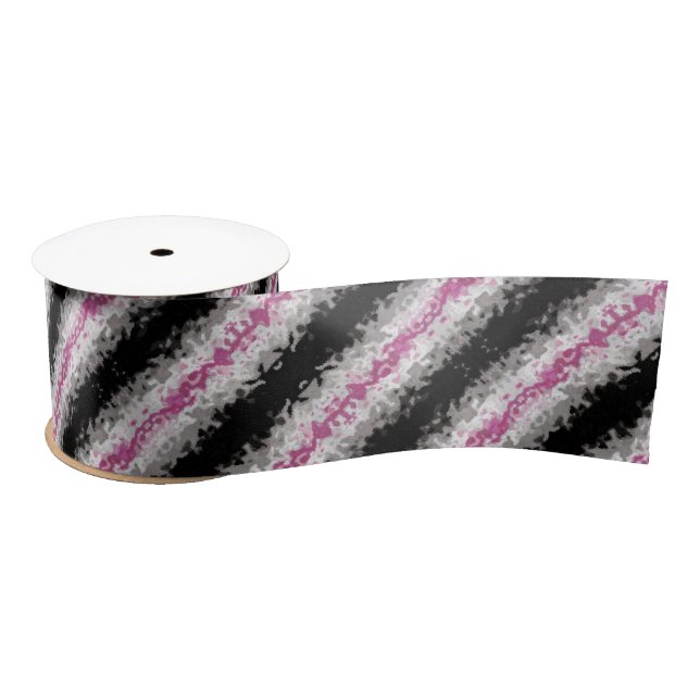 Boho Marble Abstrakte Librafeminine Pride Flag Satinband (Spule)