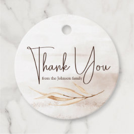 Boho Marble Script Vielen Dank Geschenkanhänger