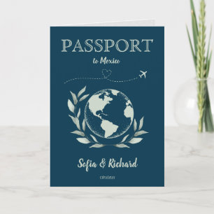 Boho Mariage Destination Carte de passeport Code Q