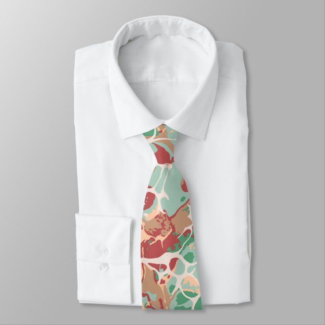 Boho Marmormuster , asiatische bohische Krawatte (Gebunden)