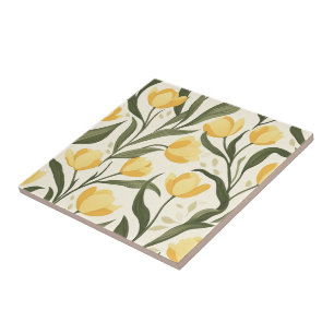 Boho Marocain Tulip Carreaux céramiques pour Mur d