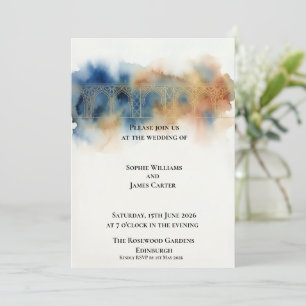 Boho-Marokkanische Torbogen-Hochzeitseinladung Einladung