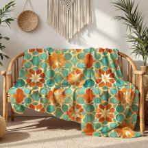 Boho marokkanische Türkis und Terracotta Floral