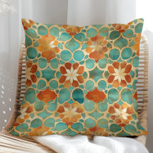 Boho marokkanische Türkis und Terracotta Floral