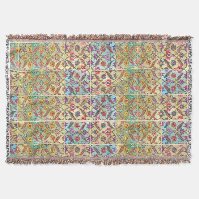 Boho marokkanischer Art-Wurf Decke (Vorderseite)