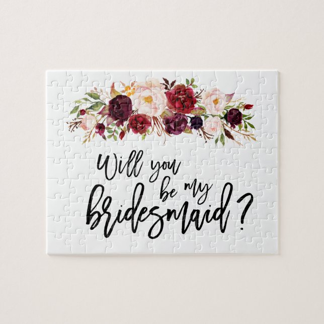 Boho Marsala Floral | Vorschlag von Bridesmaid Puz (Horizontal)