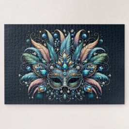 Boho-Masquerade-Feder-Juwelen-Maske
