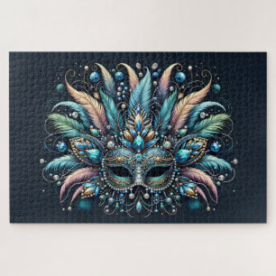 Boho-Masquerade-Feder-Juwelen-Maske