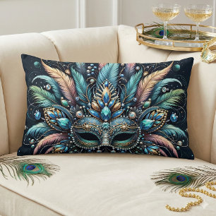 Boho-Masquerade-Feder-Schmuckmaske Lendenkissen