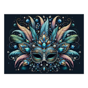 Boho-Masquerade-Federschmuckmaske Poster