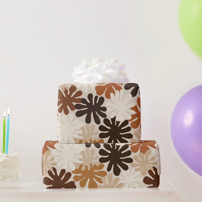 Boho Matisse Blumenmuster  Geschenkpapier (Partygeschenke)