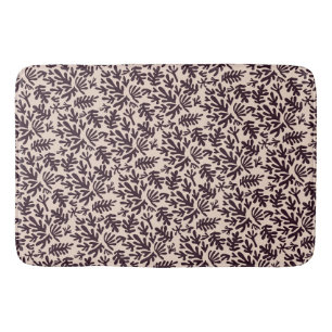 Boho Matisse Botanische Formen Muster Creme Black Badematte