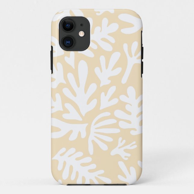 Boho Matisse Botanische Formen Muster Gelb Case-Mate iPhone Hülle (Rückseite)