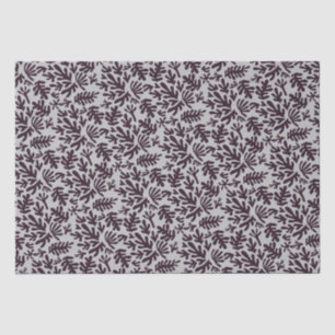 Boho Matisse botanische Formen Muster Schwarz Grau Seidenpapier