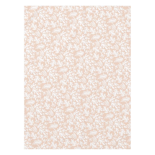 Boho Matisse Botanische Formen Muster Terrakotta a Tischdecke (Vorderseite)