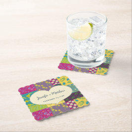 Boho Maximalist Patchwork Quilt Wedding Untersetzer