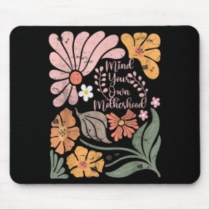 Boho-Mentalität eigene Mutterschaft Retro-Blumen M Mousepad