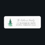 Boho Merry Christmas Watercolor Tree Adresse<br><div class="desc">Einfache und wunderschöne Weihnachtskarte mit einem Aquarellweih-Weihnachtsbaum mit Ihrem Namen in einem eleganten Kalligraphie-Schriftart. Passen Sie Ihre Adresse an.</div>