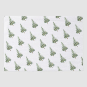 Boho Merry Christmas Watercolor Tree Seidenpapier