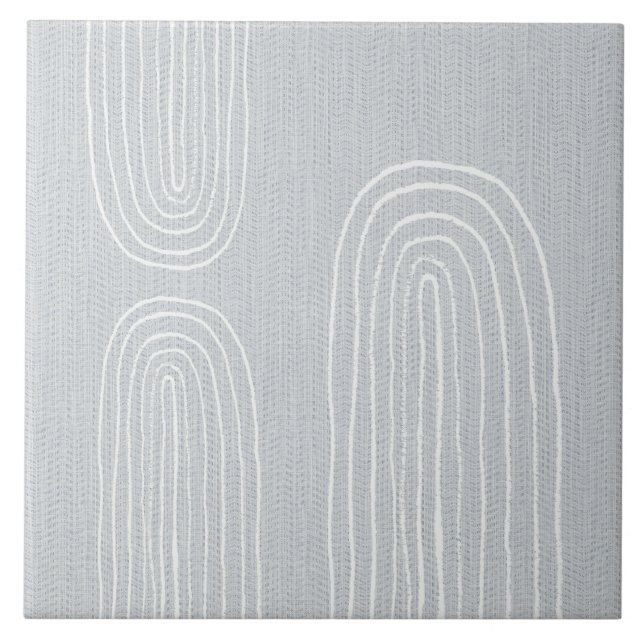 Boho-Mid-Century-Chic-Regenbogen Fliese (Vorderseite)