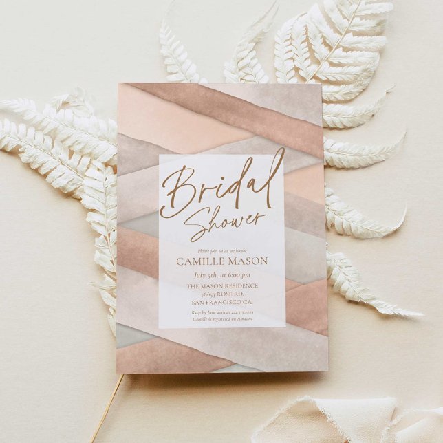 Boho Minimal Bridal Dusche Einladung (Von Creator hochgeladen)
