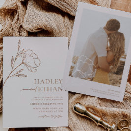 Boho minimal Faire-part de mariage Botanique HADLE