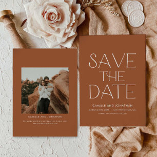 Boho Minimal Foto Save the Date