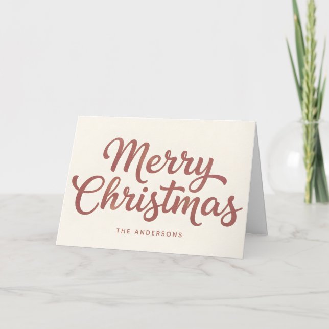 Boho Minimal Script Frohe Weihnachten (Vorderseite)
