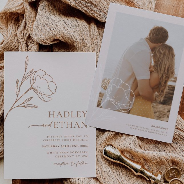 Boho Minimal Wedding Einladung Botanical HADLEY (Von Creator hochgeladen)