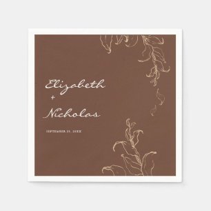 Boho-Minimalist-Botanicals-Terrakotta-Hochzeit Serviette