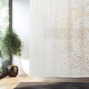 Boho-Minimalist-Mandala-Duschvorhang Duschvorhang