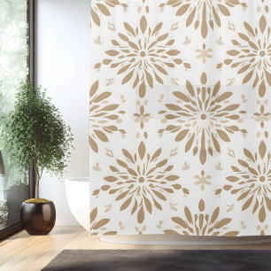 Boho-Minimalist-Mandala-Duschvorhang Duschvorhang